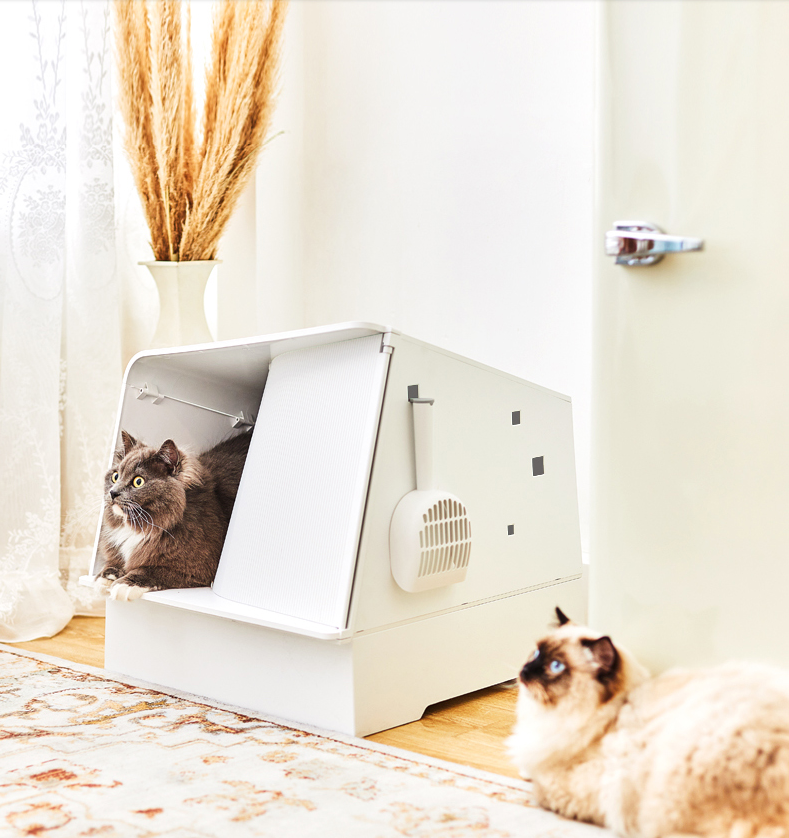 Кошачий Туалет PETKIT, самоочищающийся бокс для кошачьего туалета, с большим разбрызгивателем, дезодорант