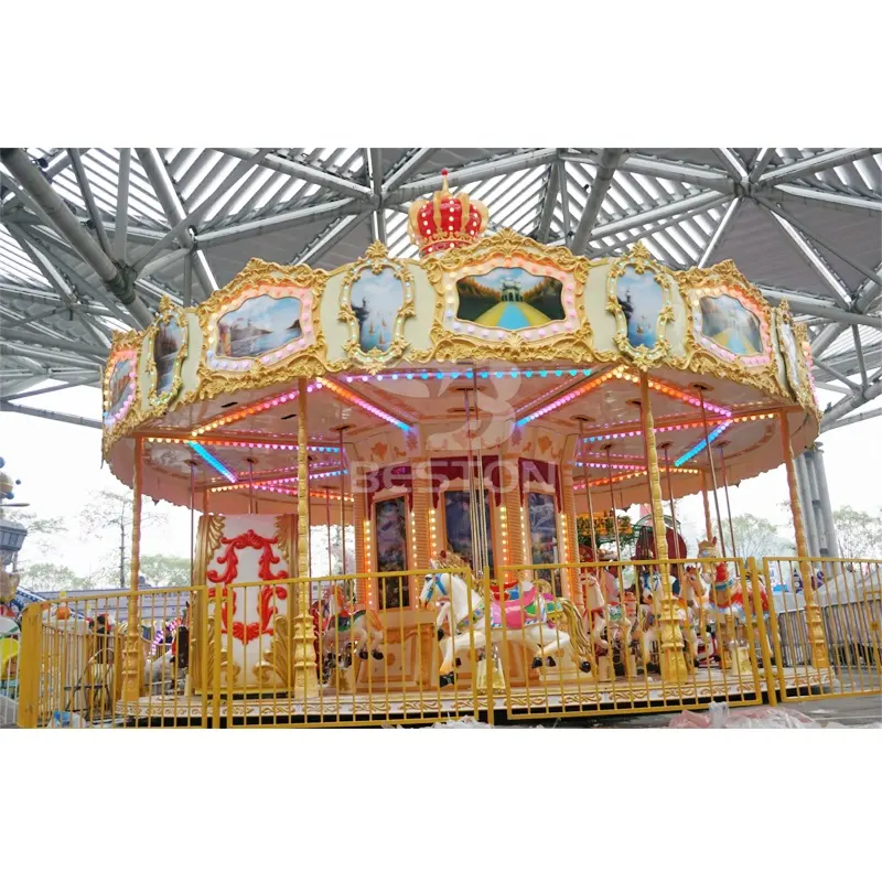 BESTON New Design Attractive Mini Fairground Rides Small Carousel for Sale