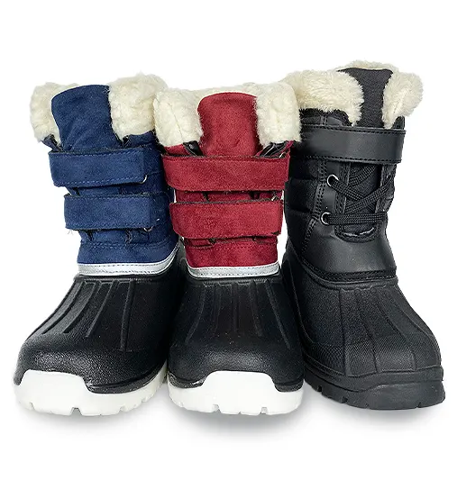 Wholesale toddler girl boy EVA winter cold resist half children snow boots for kids