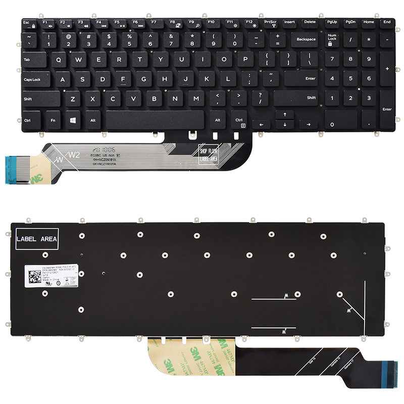 Клавиатура для ноутбука Dell Inspiron 15-3580, 15-3581, 15-3582, 15-3583, 15-3584, 15-3585, 15-5565, 15-5567, P66F 15-5570, P75F 15-5583
