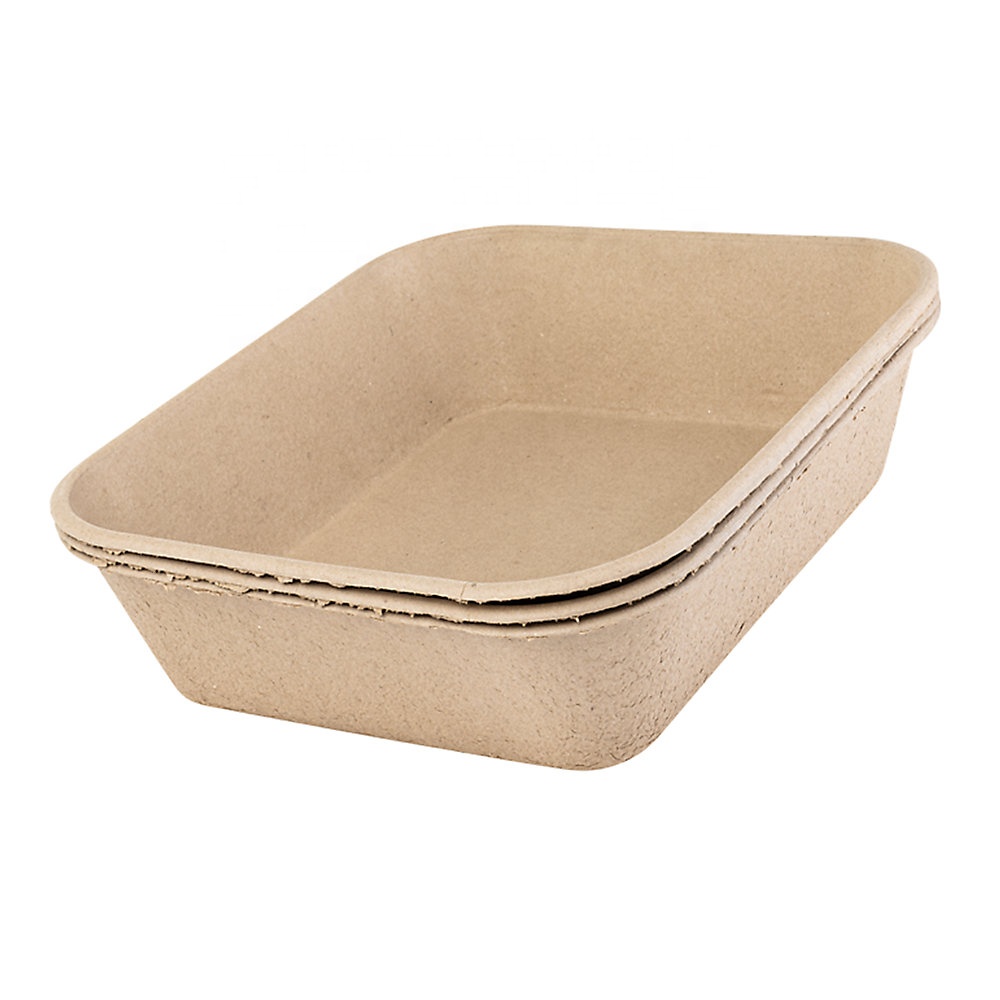 Disposable Paper Pulp Cat Litter Tray Portable Travel paper Cat Toilet Litter Box