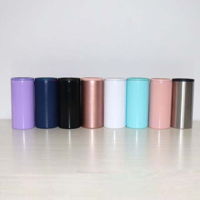12OZ Double Wall Stainless Steel Beer Cooler Holder Sublimation Slim Can Cooler