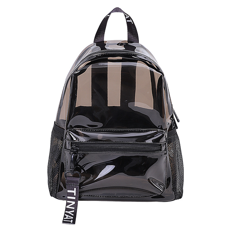 Factory Sale Waterproof Back Pack Fashion Girls Clear Backpack Ins Custom Logo Women Men Student Transparent Backpack