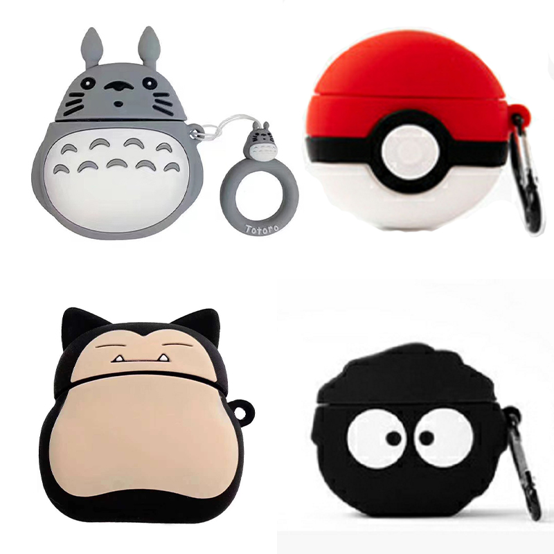 Силиконовый чехол для наушников BOORUI для huawei freebuds pro, милый чехол totoro с кольцом для ключей, защитный рукав для huawei freebuds 3