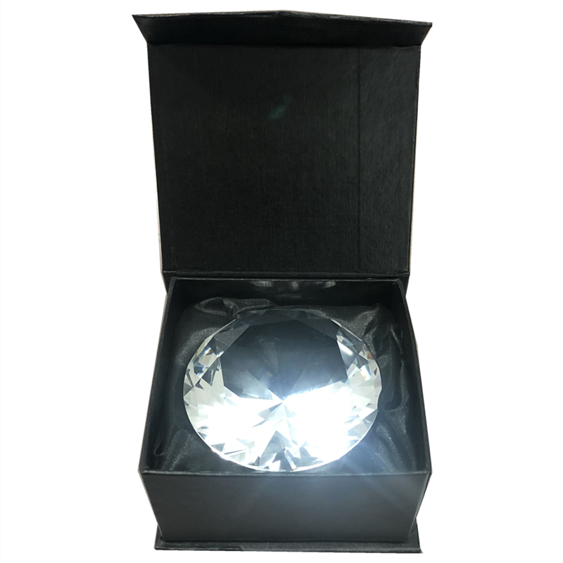 80mm(3.1 inch) clear crystal glass diamond paperweight christmas centerpieces home decor