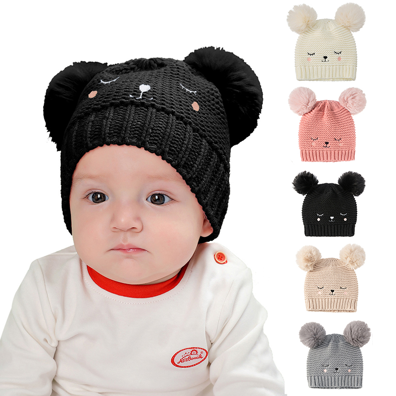 Winter Warm Baby Hats Cold Weather Beanies For Toddlers Age 0-3 Years Christmas Gift