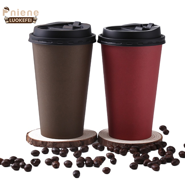 Eco friendly custom logo paper cups biodegradable 12oz coffee paper cup drinking paper cup supplier