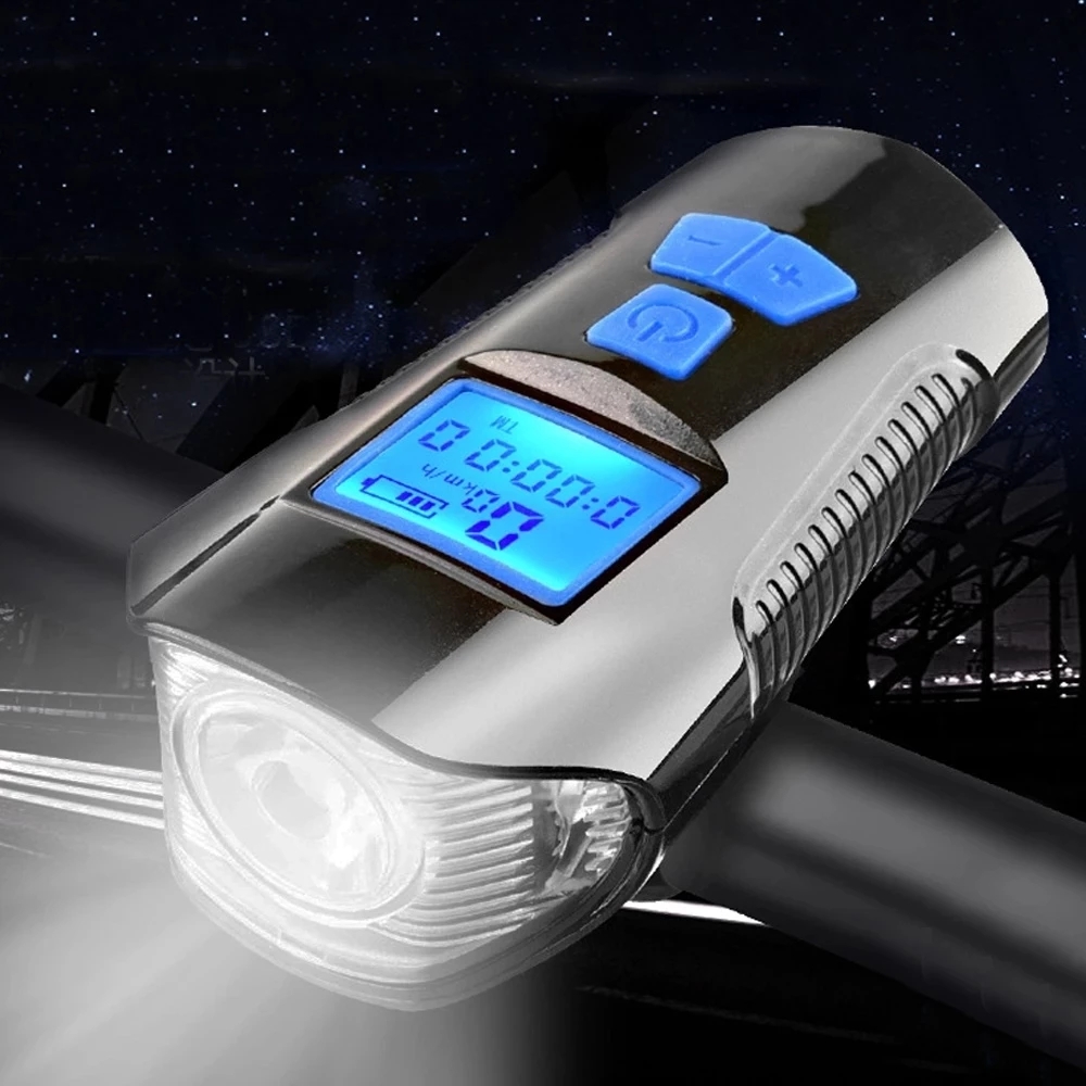 Перезаряжаемый Передний фонарь, сигнальное кольцо, велосипедный GPS Спидометр, цифровой одометр, велосипедный беспроводной компьютер