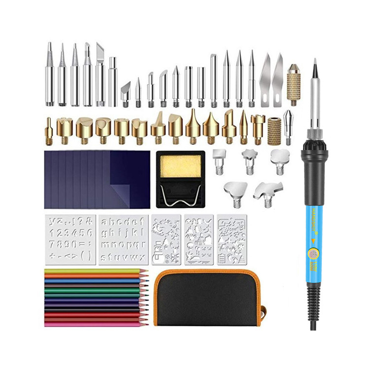72 in 1 Soldering Iron Set Carving Pyrography Wood Burning Kit Set 60W Thermostatic Electric Soldering Iron for Hot Sale