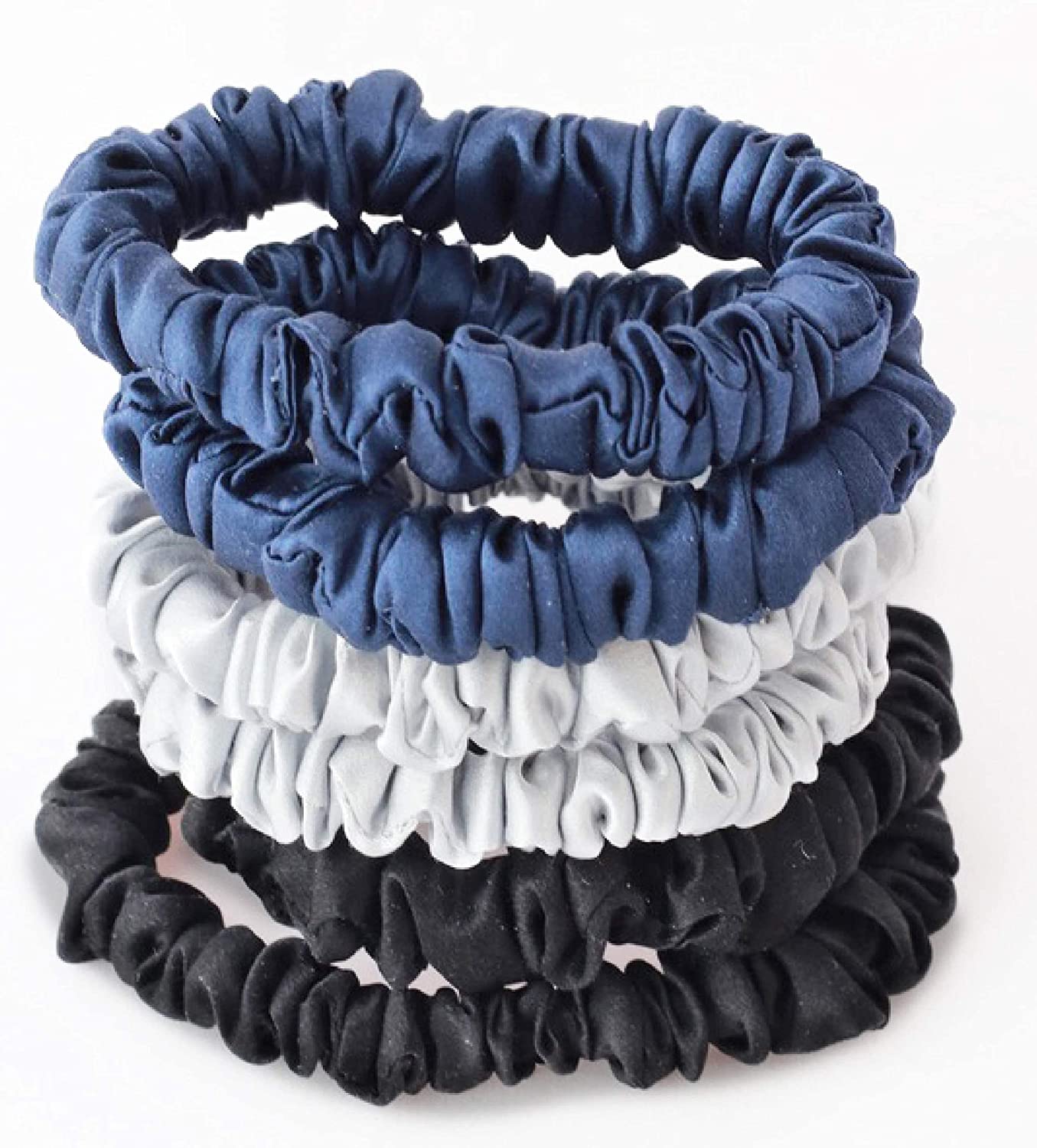 16mm Women Silk Scrunchie 1CM Custom Hair Ties Pure Silk Hair Accesories Women 100% Mulbery Silk Scrunchies