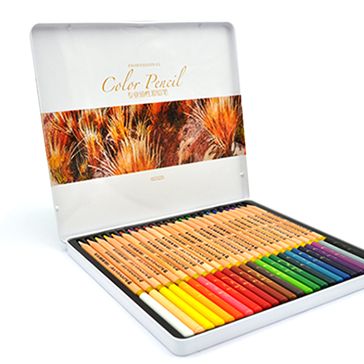 SUNNY 36 colors professional oily colored art pencil set for artist toddlers Kids Children drawing painting