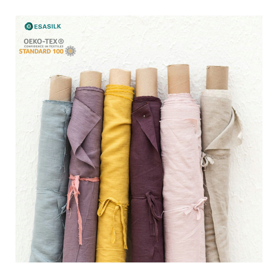 Oeko tex Pre Washed 280cm Home Deco Bed Wholesale 100% french Pure Flax Nature Wide Linen Fabric for Bedding Tablecloths