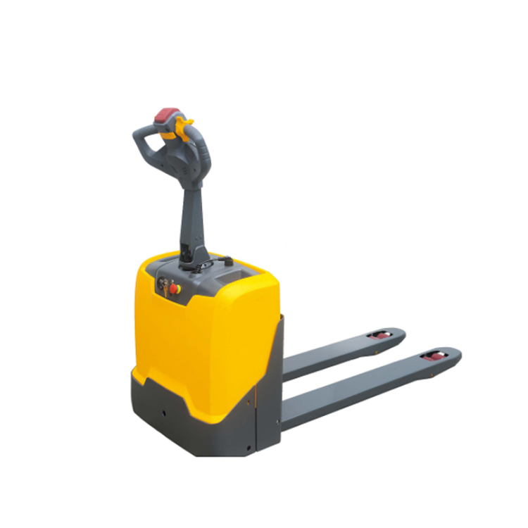 Electric Walking Pallet Truck in warehouse
