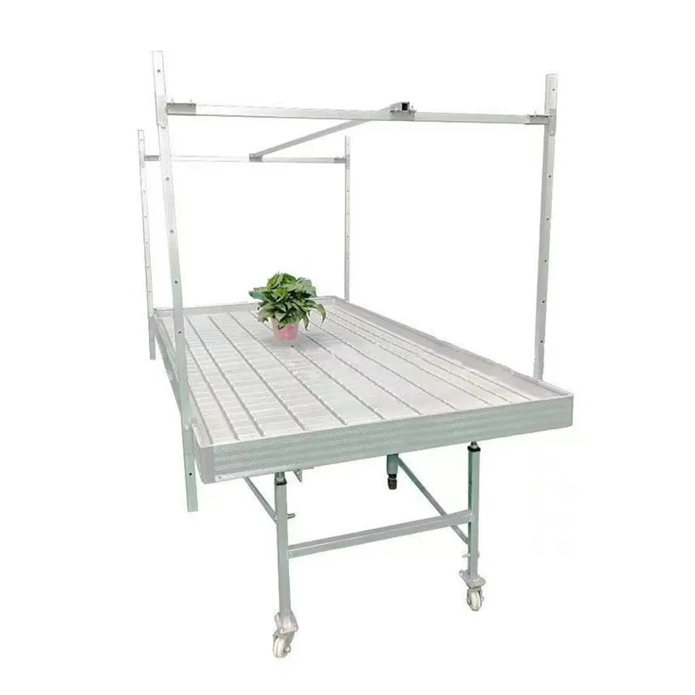 Rolling table trellis top benches bench's greenhouse and nursery Cultivating using Movable Benches