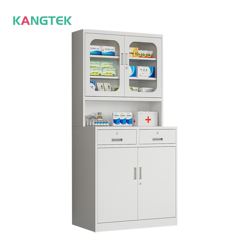 KANGTEK Wholesale hospital furniture large storage space medical room medicine cabinet with mirror