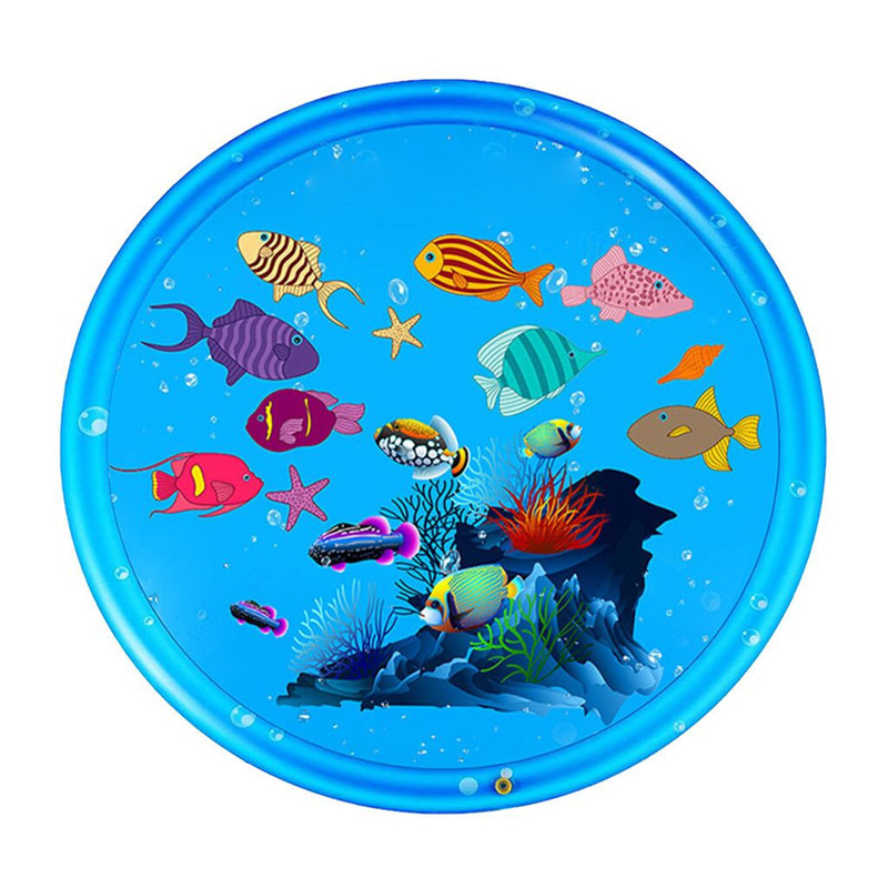 Outdoor Dog Sprinkler Pet Water PVC Inflatable Splash Pool Spray Pad Sprinkler For Kids Play Mat Children