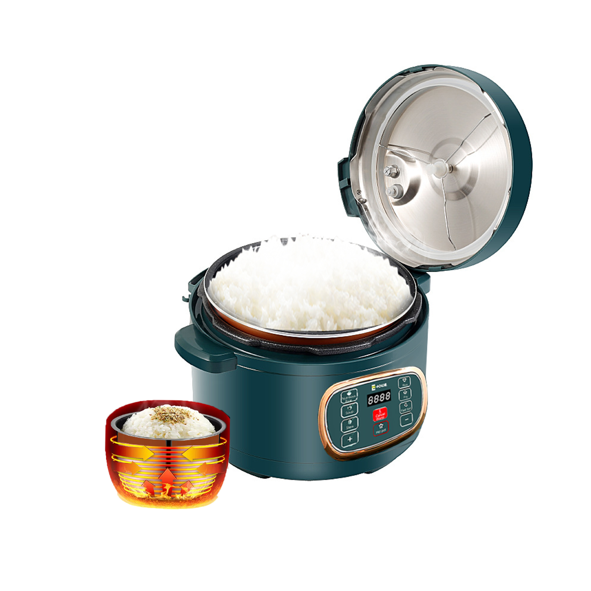 1300W electric pressure cooker multi-functional Household Electric Cooker non-stick small pressure cooker