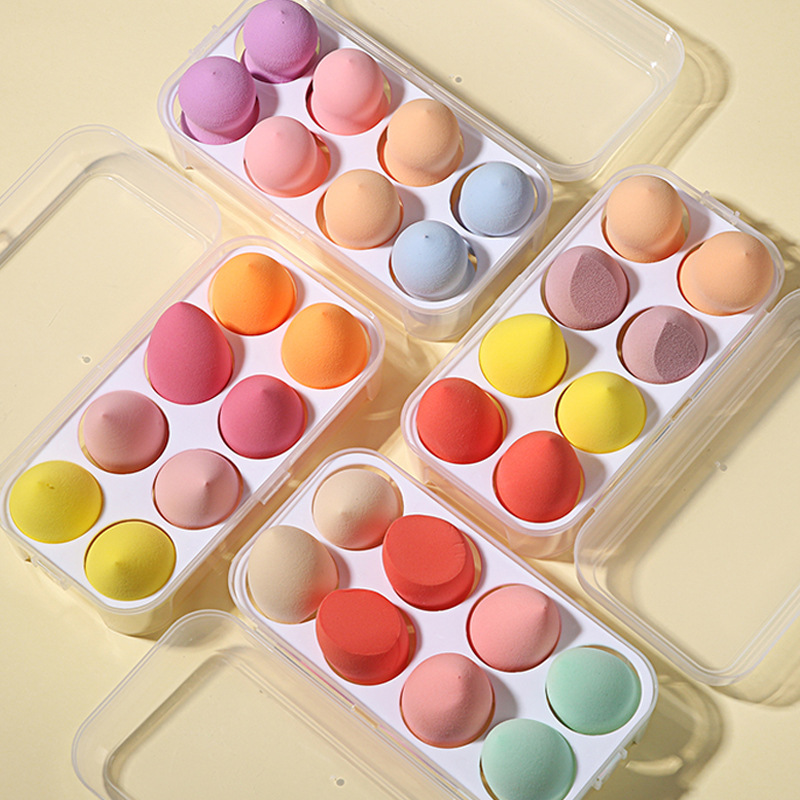 Wholesale Promotional makeup sponge holder hydrophilic plastic make up sponge set Private Label reusable beauty makeup sponge