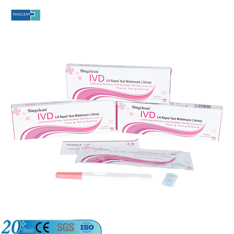 CE0123 Approved Singclean Medical Supplies LH Ovulation Testing Strips