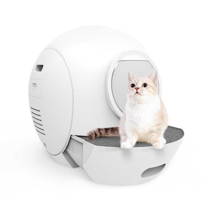 POP DUCK Luxury Enclosed Portable Auto Cat Litter Toilet Smart Self Cleaning Cat Litter Box for Wi-Fi Supported Electric Cleaner