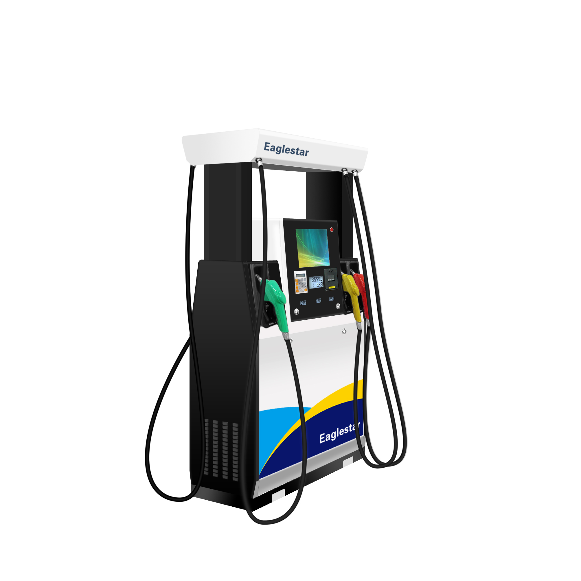 Six flexible pipe nozzles one unit electronic fue gasoline dispenser pump dispensers fuel vending machine