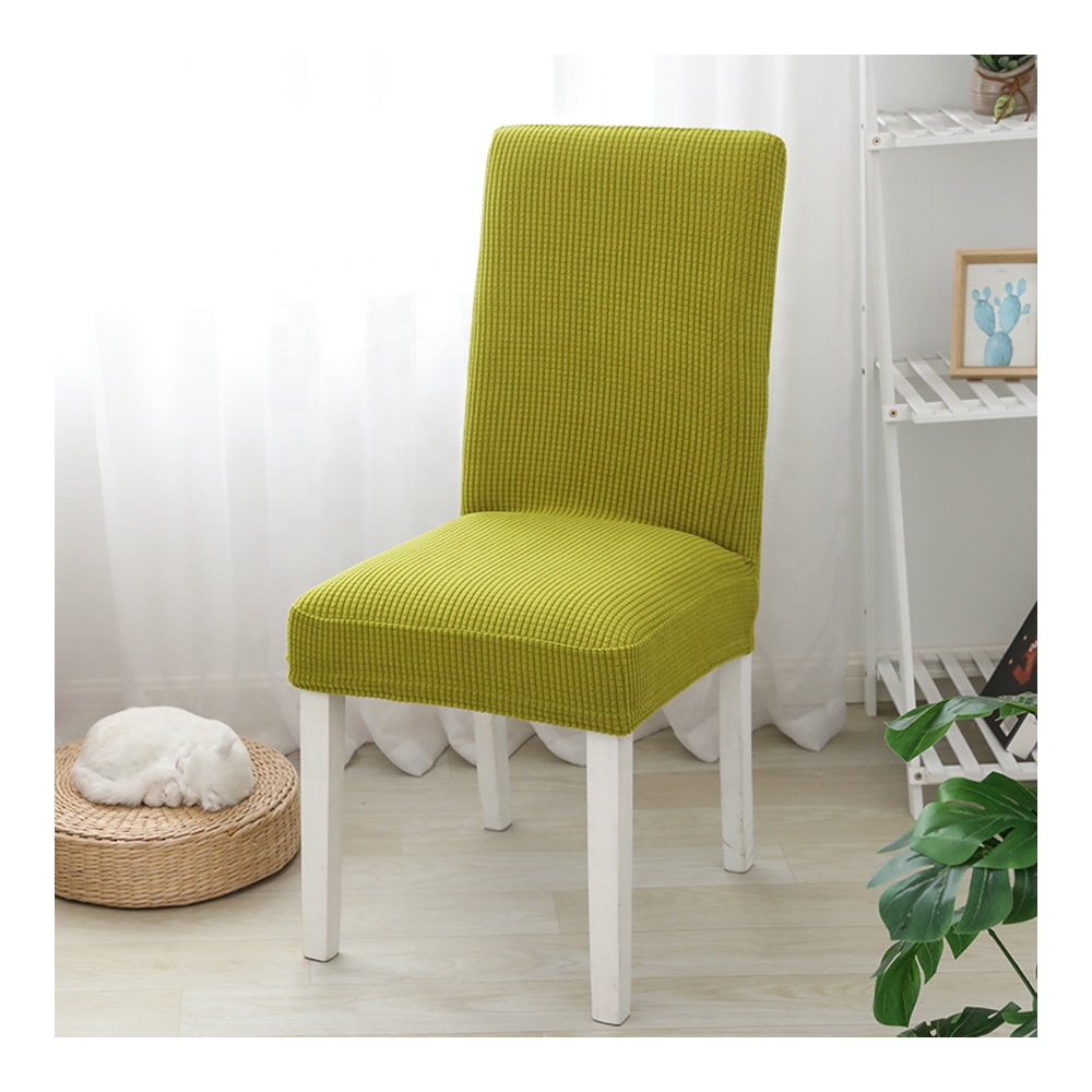 High Quality Cheap 1 Pc Customize Jacquard Stretch Elastic Solid Color Dining Sofa Chair Cover