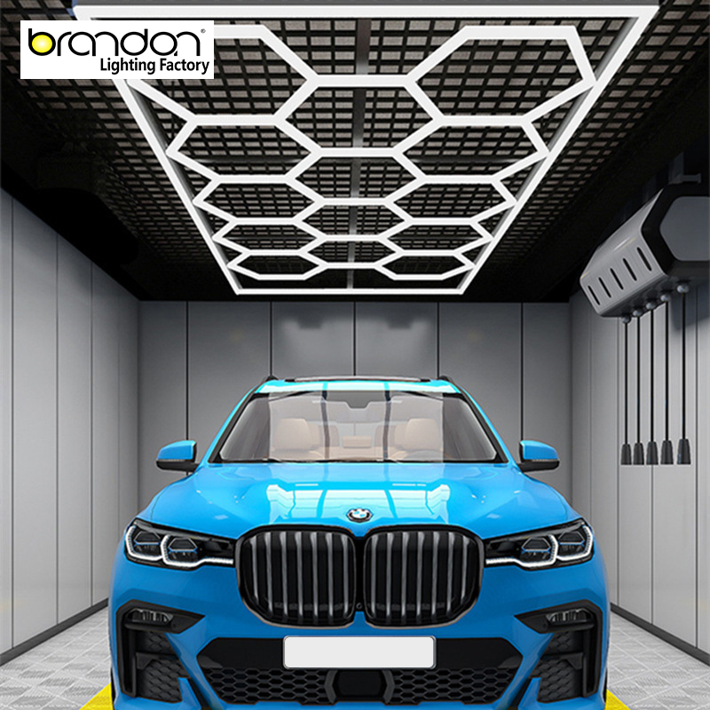 Brandon Intelligence Suspended Honeycomb Work Light 3000 Lumen Dual Color Led Work Light For Garage