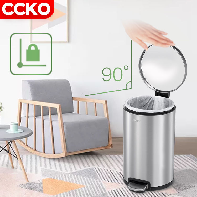 Мусорная корзина CCKO 3 Л/6 л/10 л/12 л, мусорная корзина из нержавеющей стали с педалью для ванной и кухни, мусорная корзина, мусорная корзина
