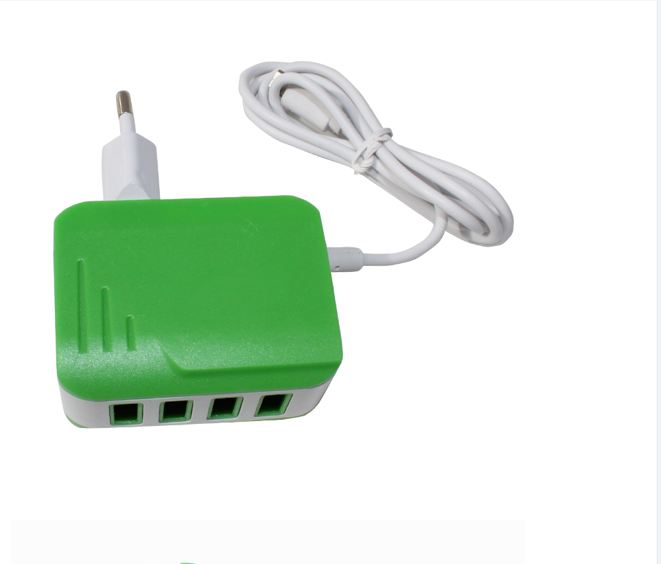 Универсальный адаптер для путешествий V8 android micro 4 USB умное зарядное устройство для мобильного телефона с кабелем US EU