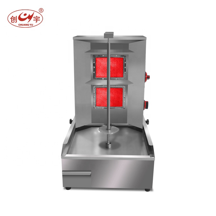 Вращающаяся газовая решетка Doner с 5 горелками, оборудование для барбекю, шаурма