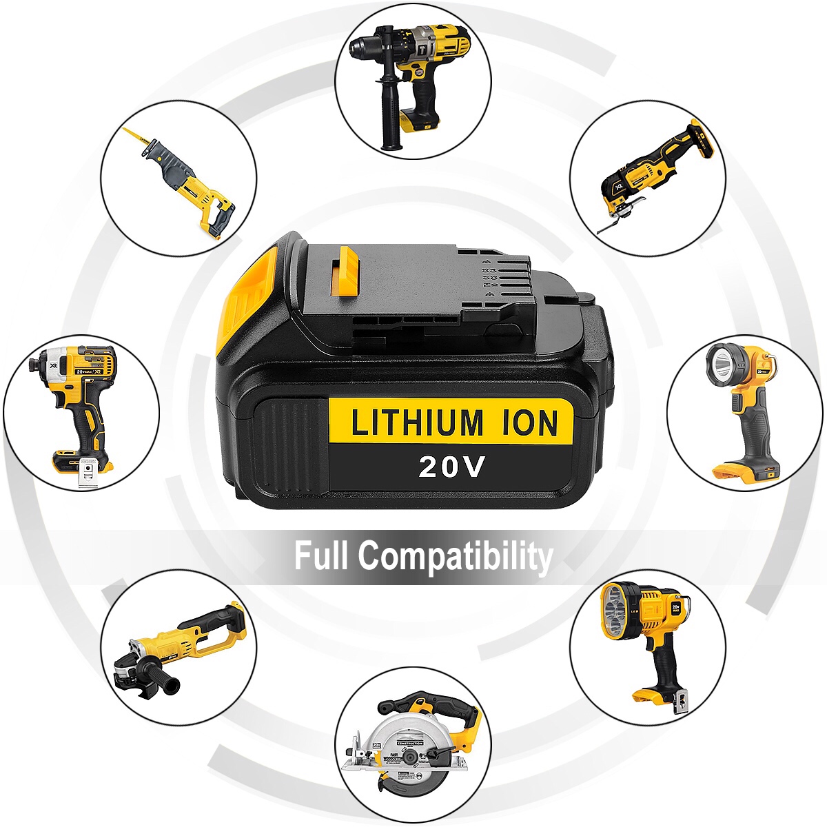 Аккумуляторная батарея G01 G01 18 В/20 в 6,0 Ач для дрели Dewalt DCB180 DCB205 DCB204 DCB202 DCB200