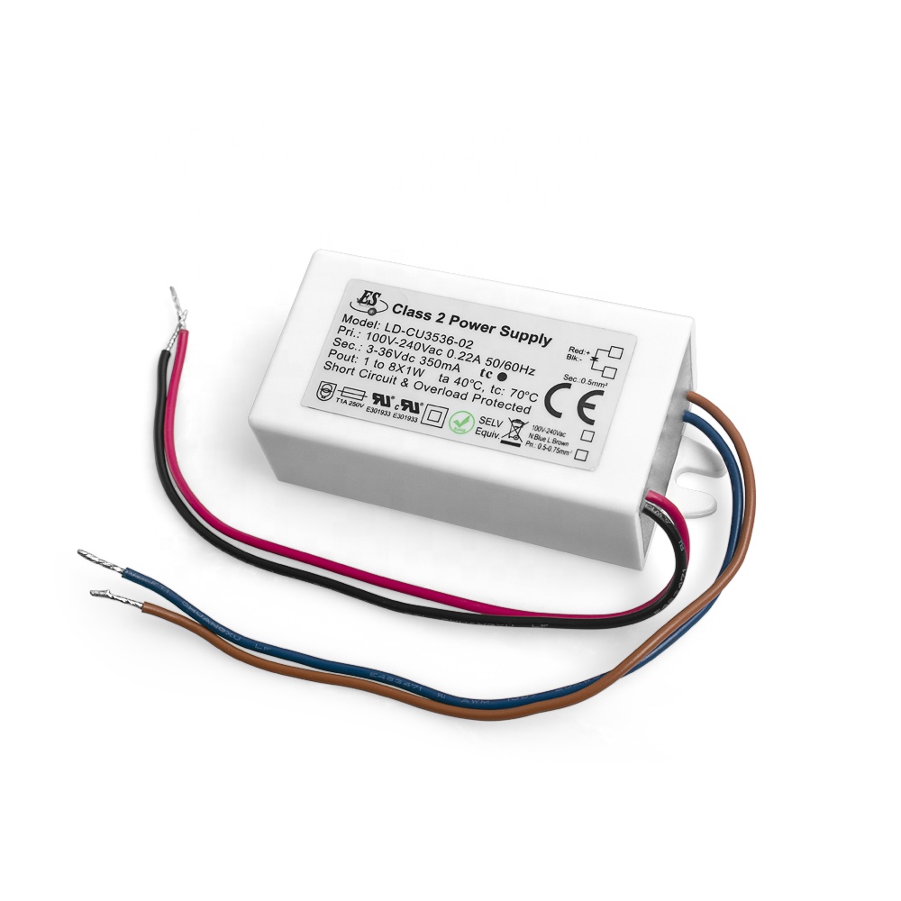 Источник питания постоянного тока Es Ce Cul 72%, 3-36vdc 350ma 8w Ac-dc, класс 2, водонепроницаемый светодиодный драйвер Ip65