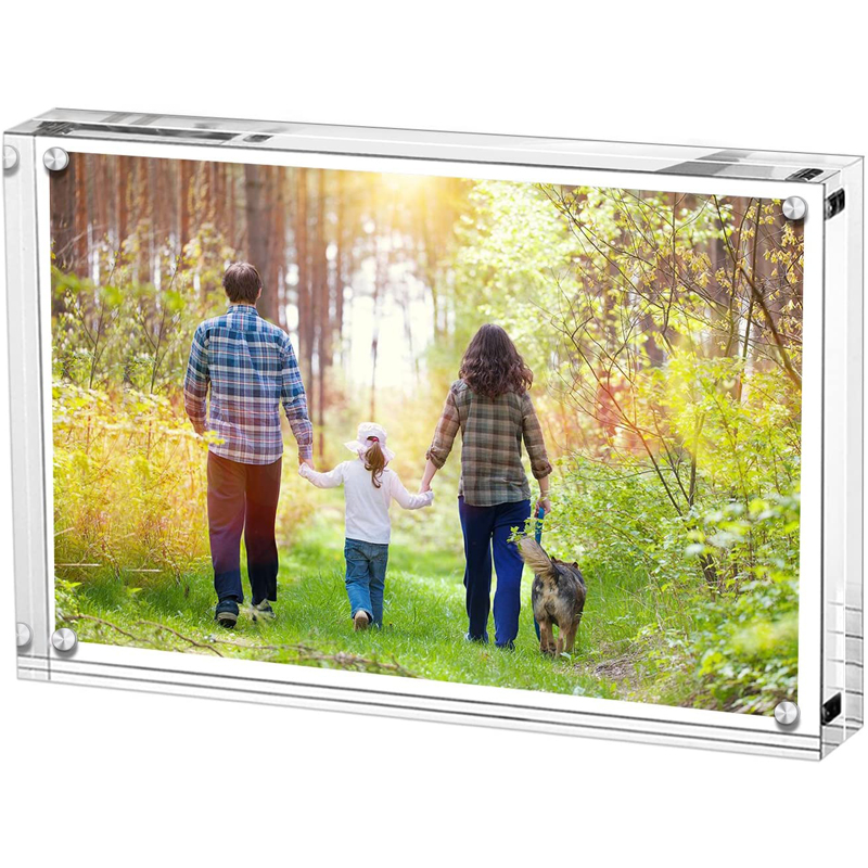 6*8 Clear Acrylic desktop photo frame for home decoration