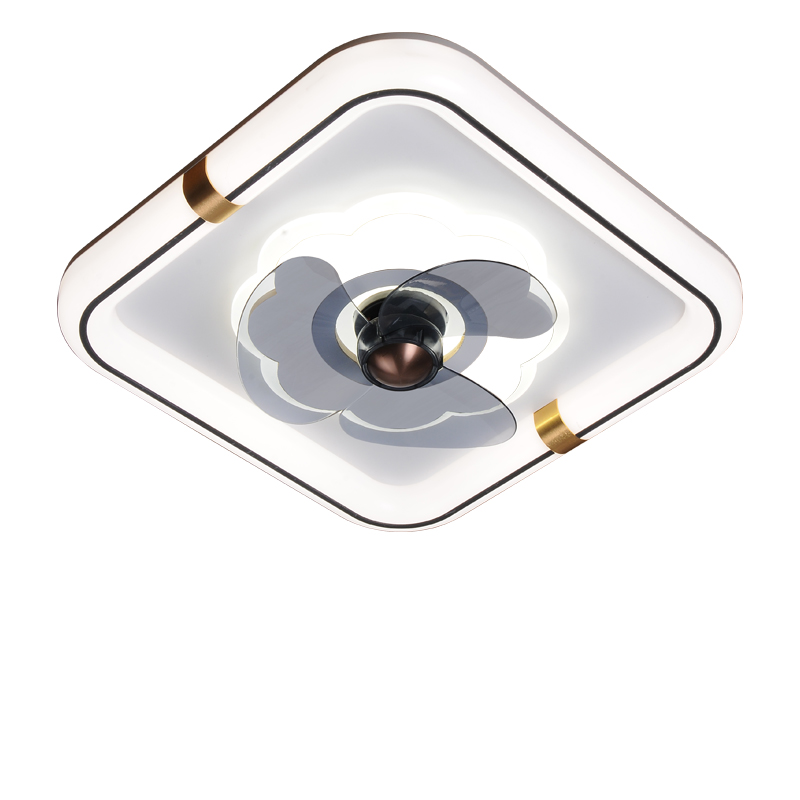 Vermilion Energy Saving Square bedroom ceiling fan With Led Light remote control