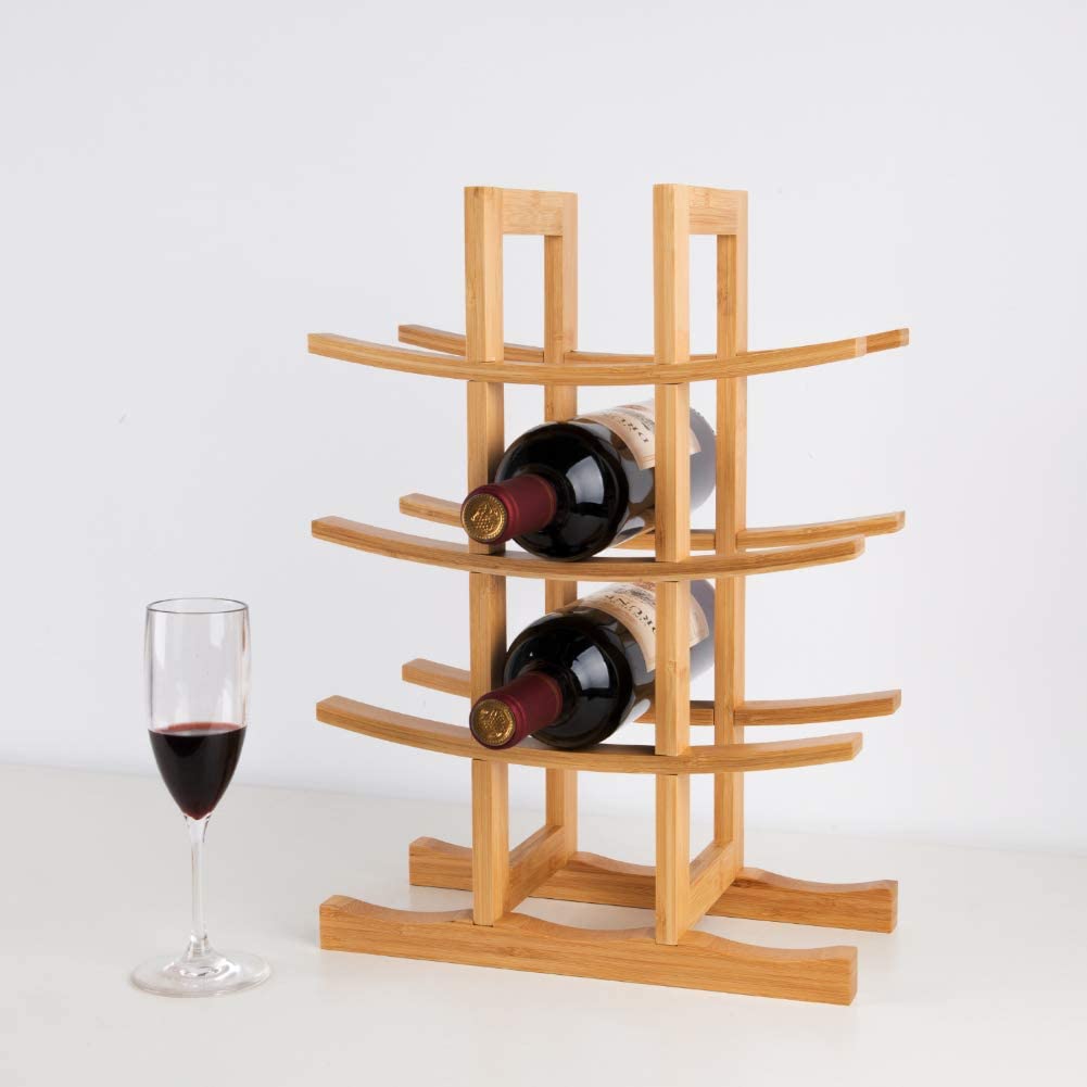 Bamboo Detachable Countertop Wine Rack Natural Home Furniture Carton Living Room Furniture BSCI Modern Fuzhou 15-30 Days Morden