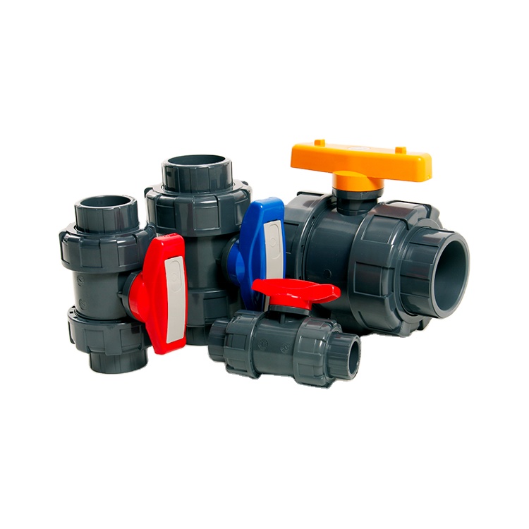 Double union PVC ball valve ANSI standard two union ball valve manufacturer