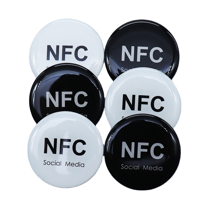 Factory OEM Phone Sticker Social Media Sharing RFID Phone Waterproof Sticker NFC Epoxy LOGO Sticker