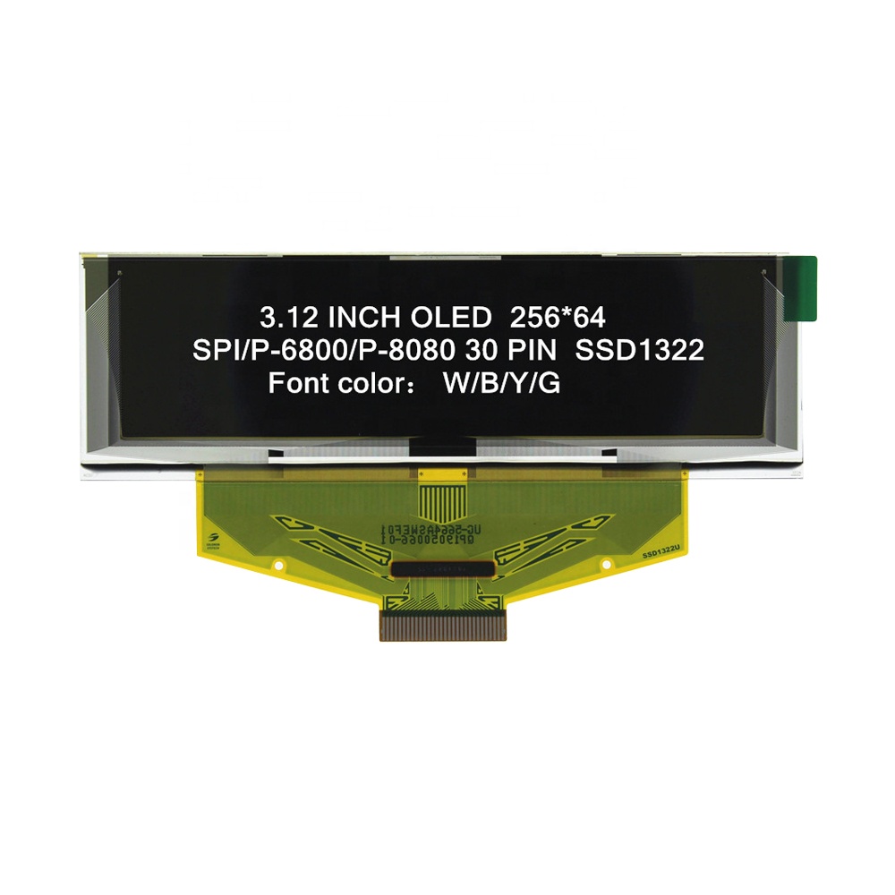 3,12 дюймовый 8080 6800 SPI 30pin белый SSD1322 256x64 OLED экран дисплея