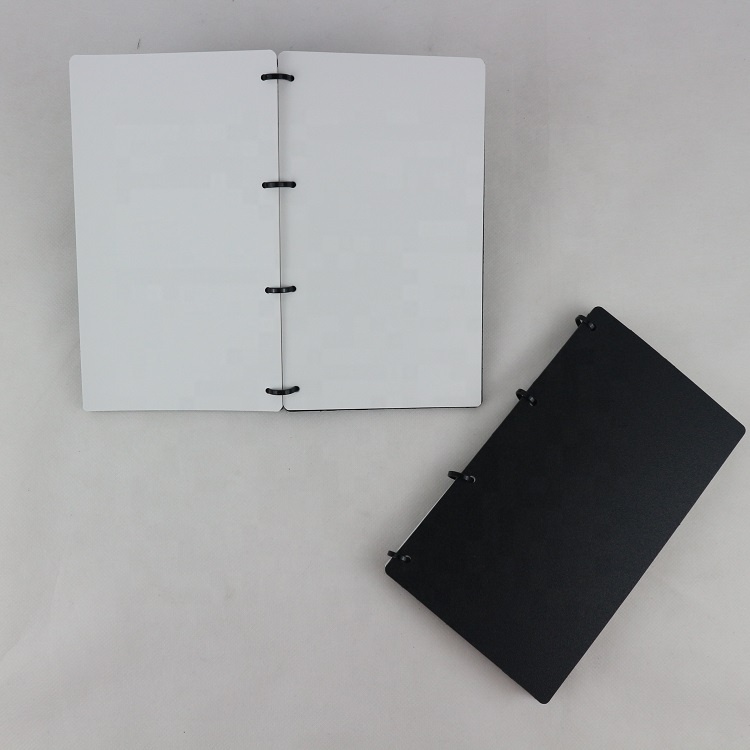 spiral binding black cover Waterproof Notebook with black line