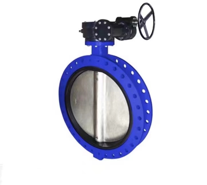 Goldensea cast iron flange butterfly valve double