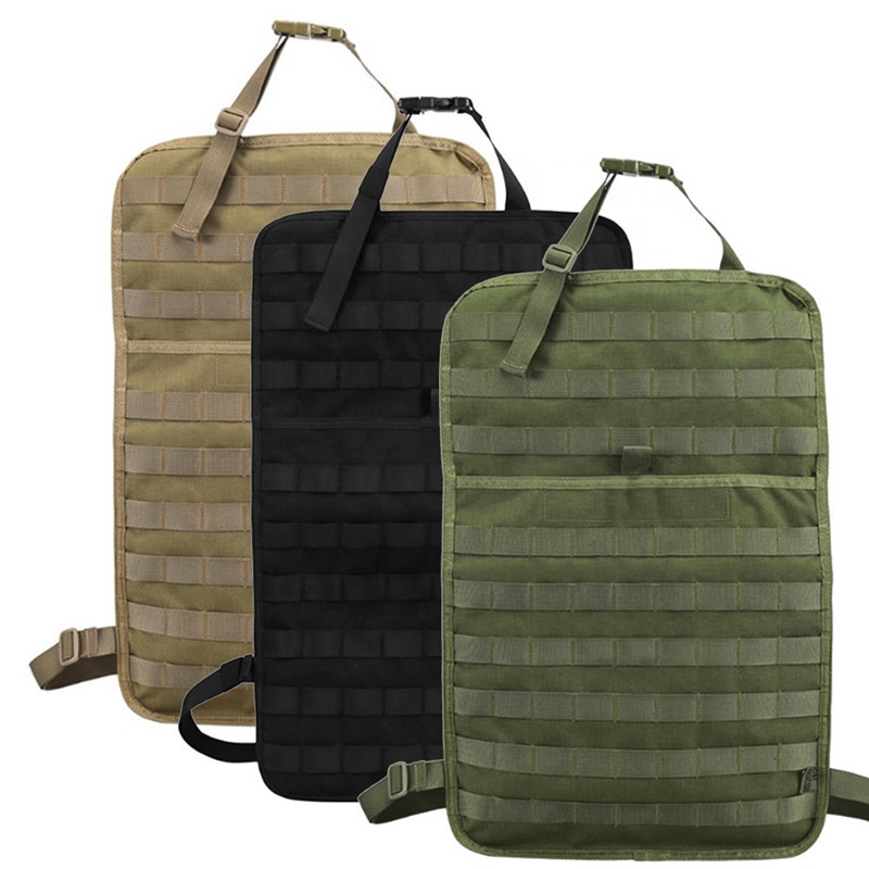 Универсальный Камуфляж MOLLE автомобильный Органайзер на спинку сиденья панель MOLLE Чехол на автомобильное кресло протектор комплект коврик