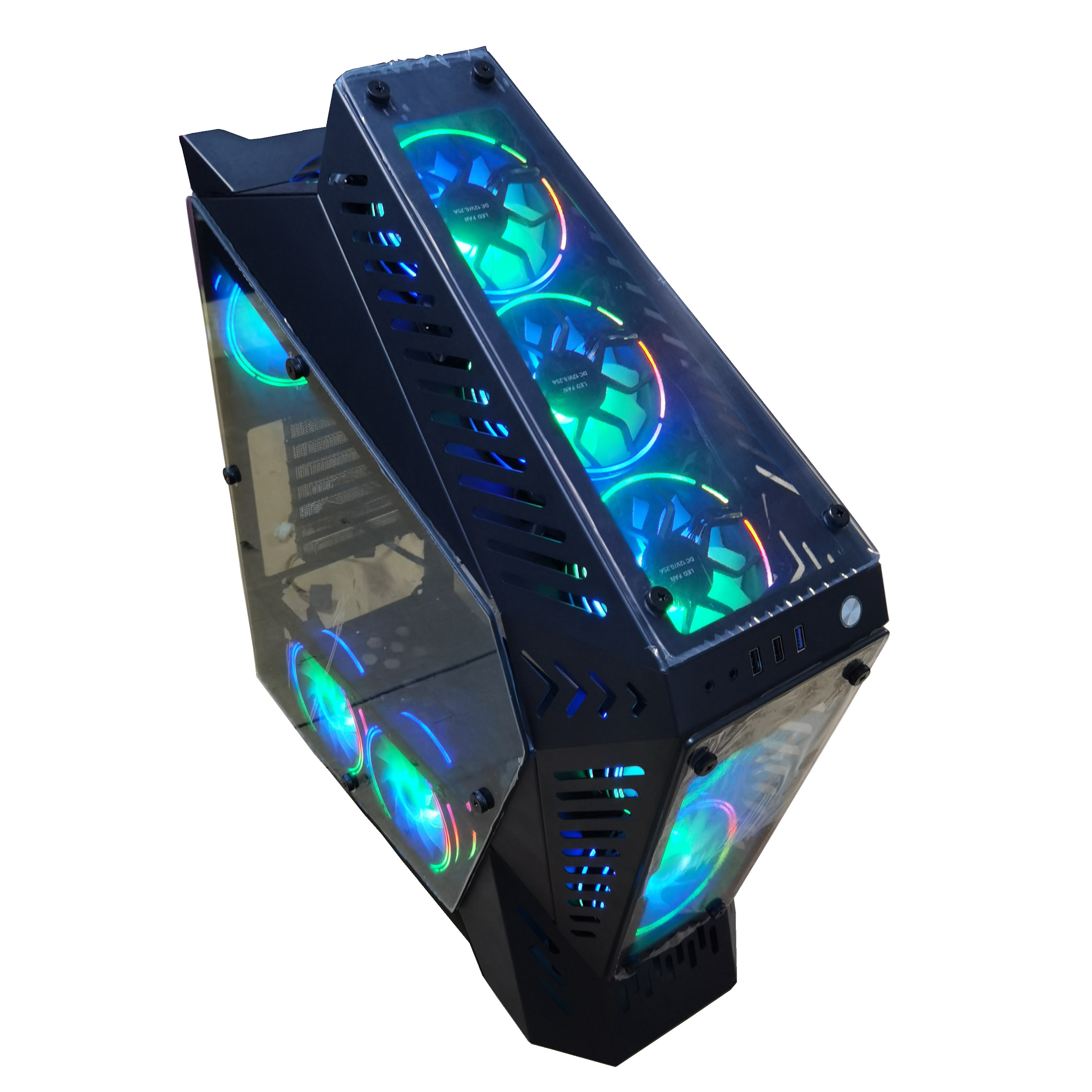 F913 Настольный ПК, игровой корпус ATX MID Tower, лидер продаж, игровой корпус ATX, компьютерные детали компьютера с уникальным дизайном, RGB вентилятор