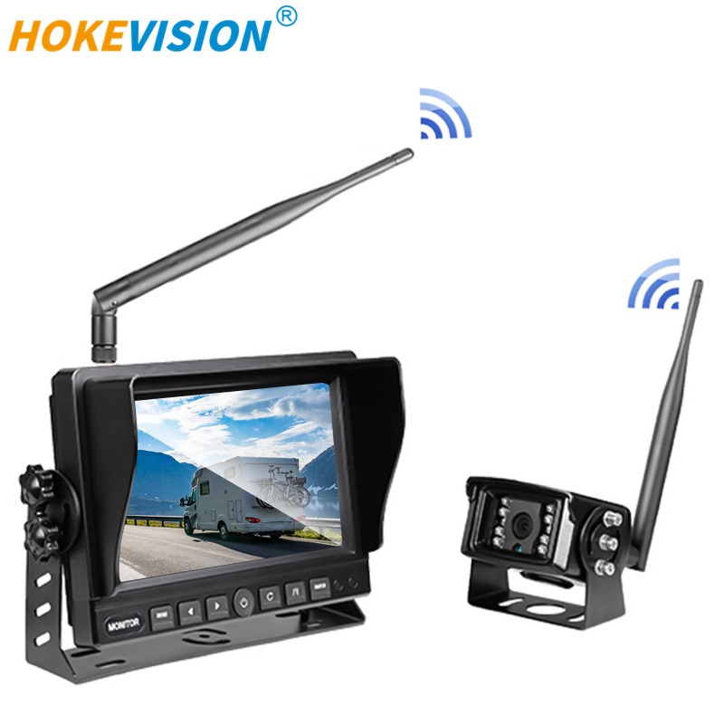Factory wireless hd 1080 night vision digital side back car rear parking back up camera / screen with display for trailer Crane