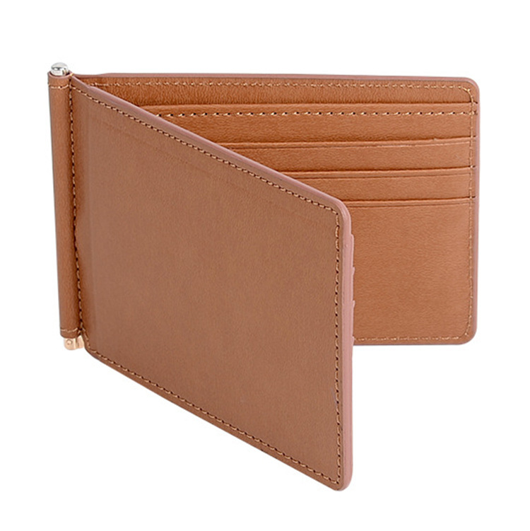 Hot Sale Custom Cheap Leather Money Clip Wallet