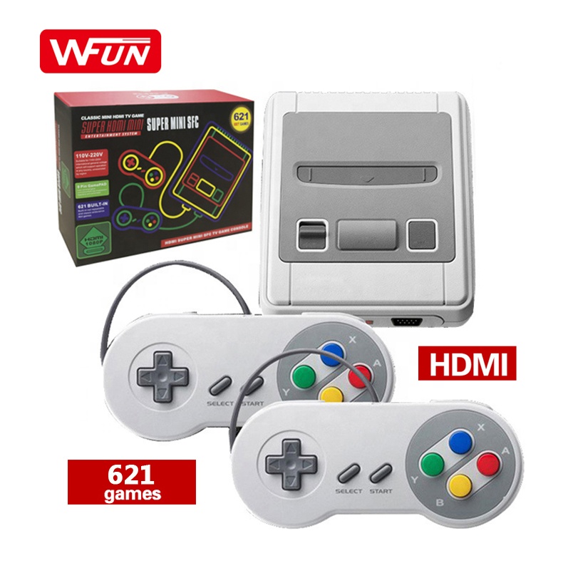 Супер Мини SFC Классическая система 621 игровая консоль HD выход ТВ Plug and Play 621 видеоигры встроенные для Nintendo Nes