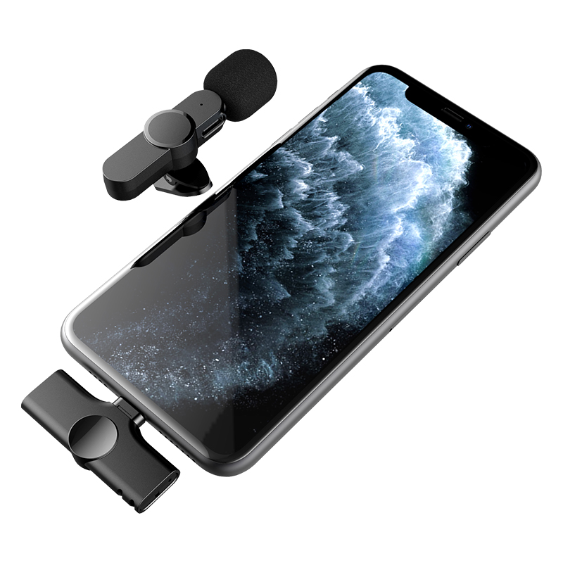 Wireless Microphone with Smart noise cancellation long working time wireless microphone for live show for interview for vlog