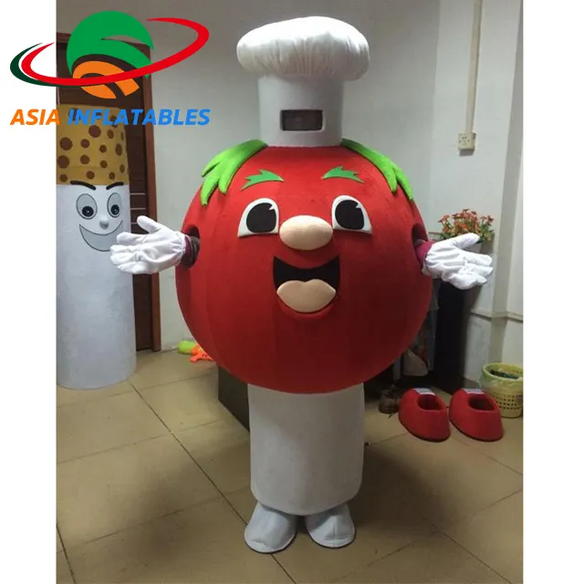 Дешевый костюм талисмана красное яблоко для взрослых, меховой костюм талисмана красное яблоко для рекламы