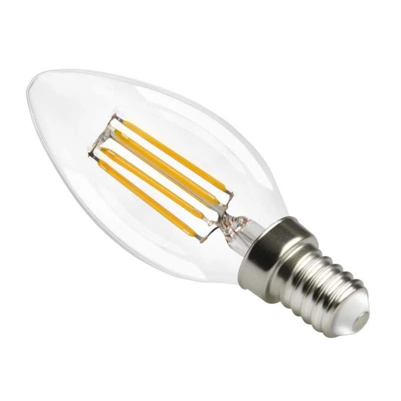 ETL List C35 E11 Candle Led Filamet Bulb 4W 120C Dimmable Filament Bulbs