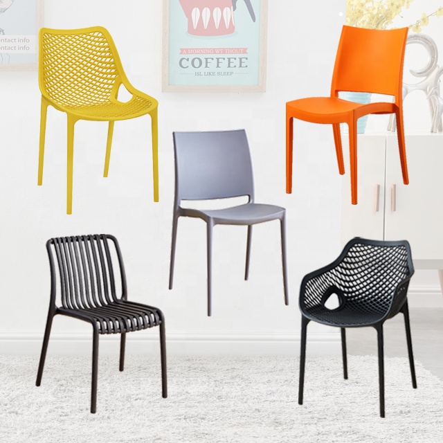 wholesale cheap nordic stackable outdoor modern hotel PP plastic restaurant dining chair chairs for events coffee shop
