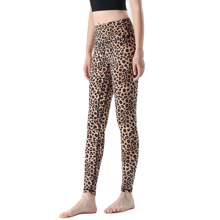 custom wholesale cheap hight stretchy soft knitted women sexy leopard leggings